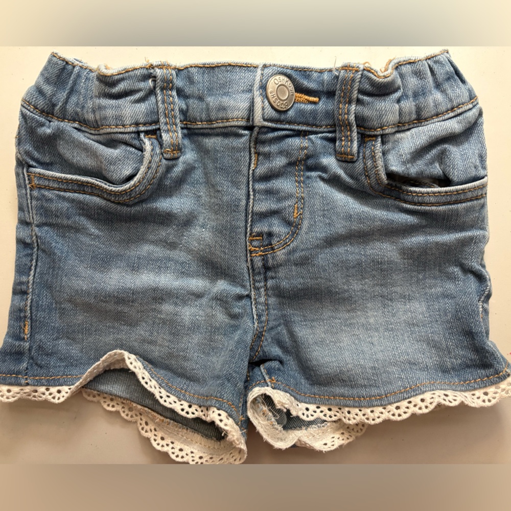 OshKosh B'gosh Light Blue Denim Shorts with Contrast Stitching